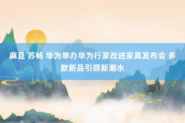 麻豆 苏畅 华为举办华为行家改进家具发布会 多款新品引颈新潮水