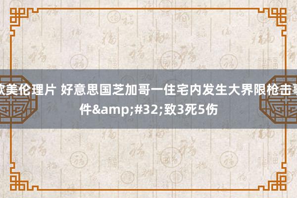 欧美伦理片 好意思国芝加哥一住宅内发生大界限枪击事件&#32;致3死5伤