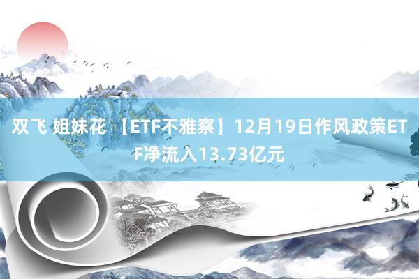 双飞 姐妹花 【ETF不雅察】12月19日作风政策ETF净流入13.73亿元