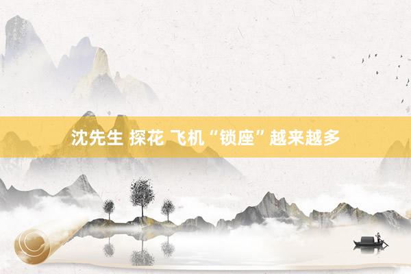 沈先生 探花 飞机“锁座”越来越多