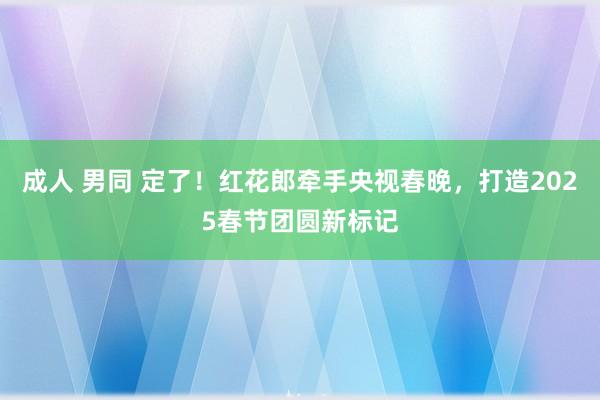 成人 男同 定了！红花郎牵手央视春晚，打造2025春节团圆新标记