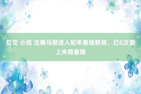 肛交 小说 沈腾马丽进入蛇年春晚联排，已8次登上央视春晚
