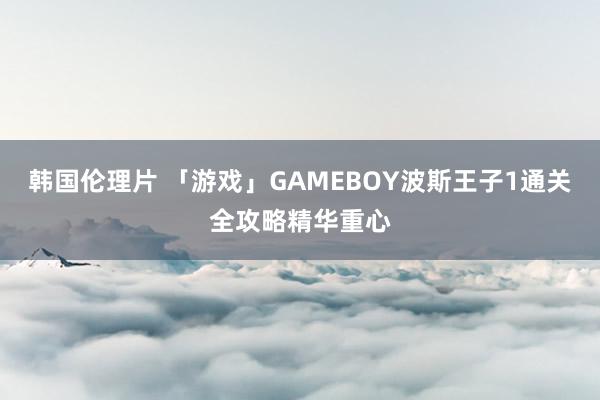 韩国伦理片 「游戏」GAMEBOY波斯王子1通关全攻略精华重心