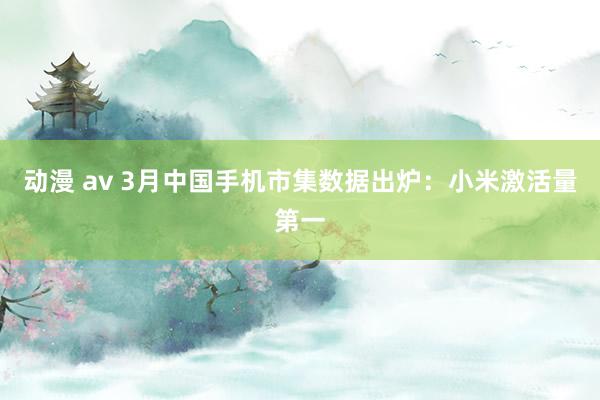 动漫 av 3月中国手机市集数据出炉：小米激活量第一