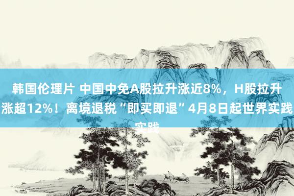 韩国伦理片 中国中免A股拉升涨近8%，H股拉升涨超12%！离境退税“即买即退”4月8日起世界实践